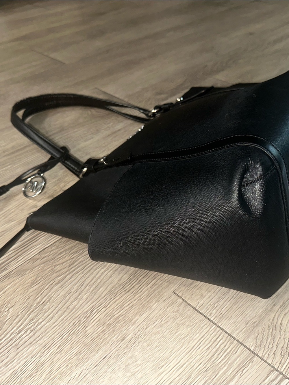 Michael Kors Black Leather Sullivan Top Zip Tote Bag Purse - Picture 5 of 9